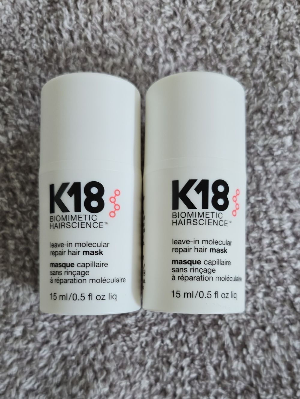 K18 Biomimetic Hairscience Leave-In Molecular Repair Hair Mask- Travel Size Set